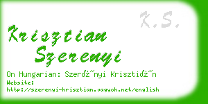 krisztian szerenyi business card